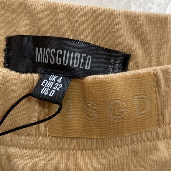 MISSGUIDED co-ord high waisted brief in taupe Sz US 0 - Picture 7 of 9